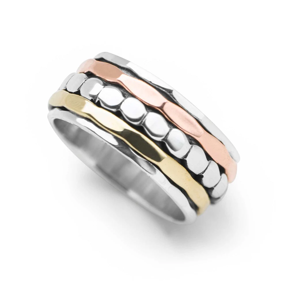 Tri Pebble Spin Ring - Image 3
